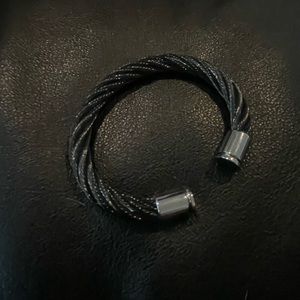 David Yurman black cuff braclet